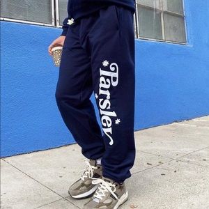 Navy Blue Parsley Sweatpants